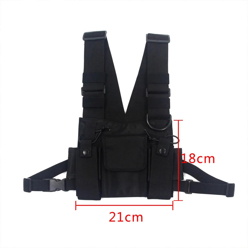 FX-Nylon Military Tactical Vest, Chest Rig Pack, Pouch Holster, Tactical Harness, Walkie Talkie, Radio Waist Pack, Two Way Radio