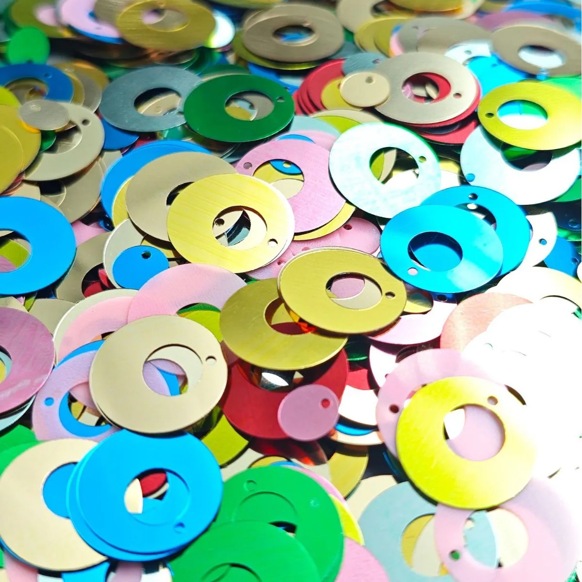 

500g Colorful PET 15mm Round Circles Sequins for Sewing Stage Clothing Decorative Jewelry DIY Accessory sequins