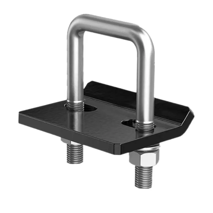 Shock Trailer Stabilizer Heavy Duty Vehicle Retractor fit For 1.25 And 2 Inch Hitch Mount U-Bolt Swing Bracket Clip Tow Clip 1x