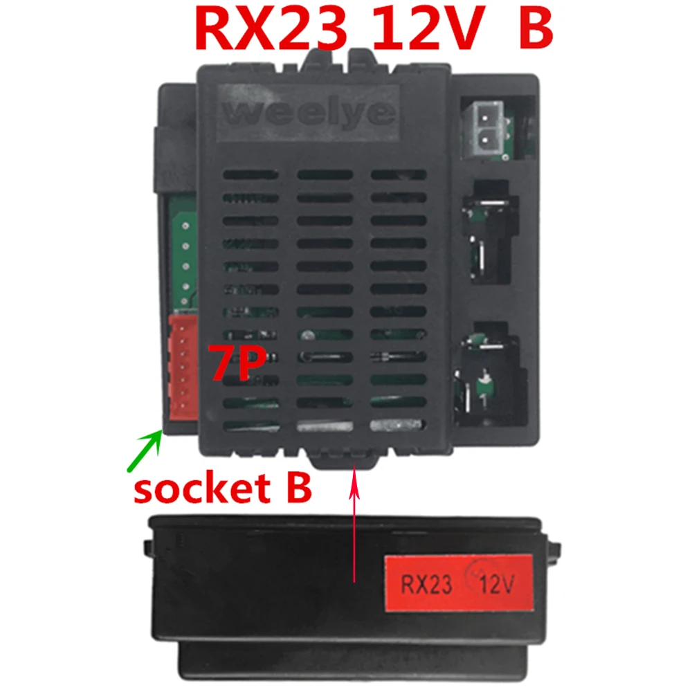 Weelye RX23 ricevitore 12V e telecomando TX1 (opzionale) di auto elettrica per bambini Bluetooth Ride On Car parti di ricambio