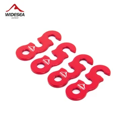 Wideea-hebilla de cuerda ajustable de aleación de aluminio para acampada, accesorio para tienda de campaña, senderismo, 4 piezas