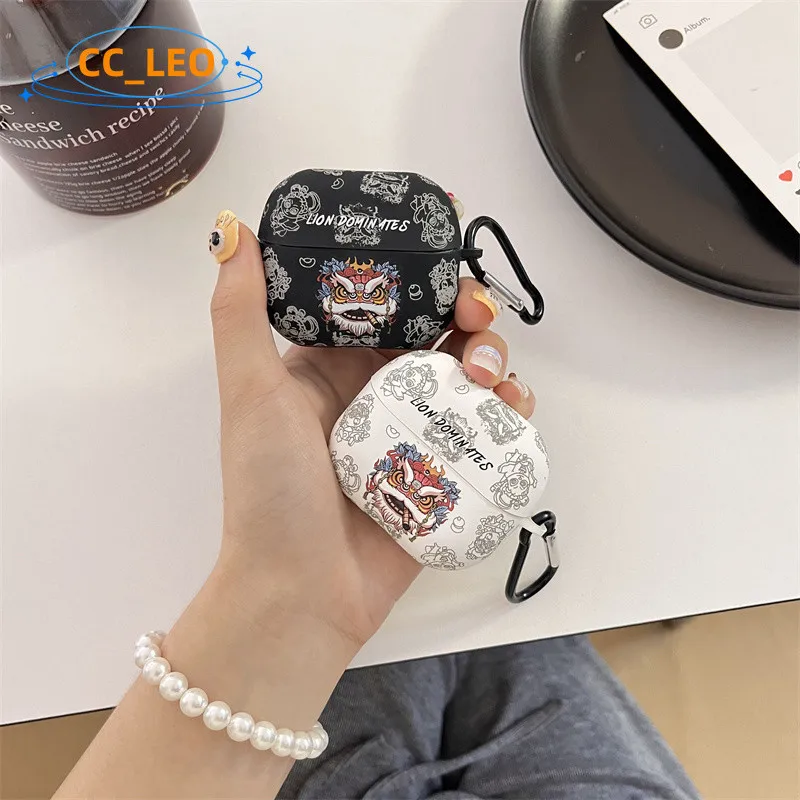 For Samsung Galaxy Buds3 Pro Case Cute Duck Samsung Galaxy Buds3 Silicone Soft Case Cartoon Lion Dance Bear Protective Cover