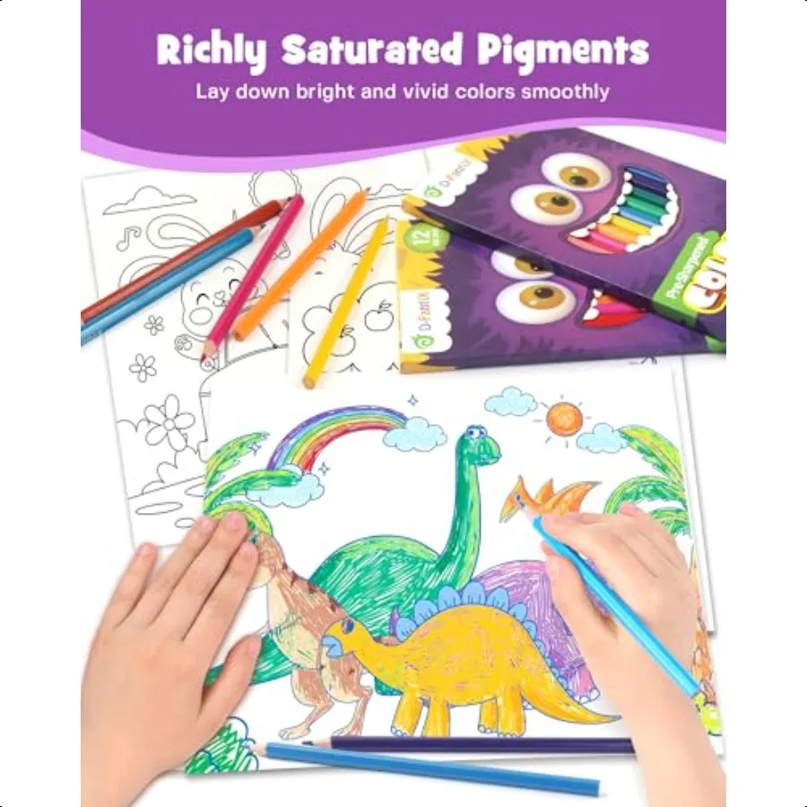 DFantiX 24 Packs Colored Pencils Bulk 288 Count PreSharpened Coloring Pencils Set Back to School Gifts for Students Elementary