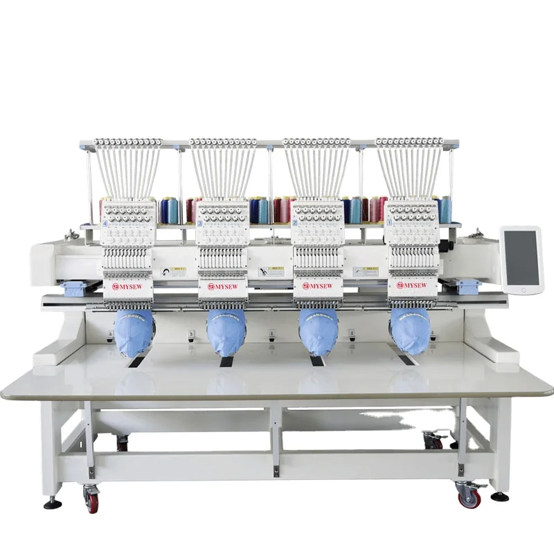 MYSEW 1204hc  Computer 4head High Speed Multi Head Industrial Computerized 3d Embroidery Machine 4 Head Hat