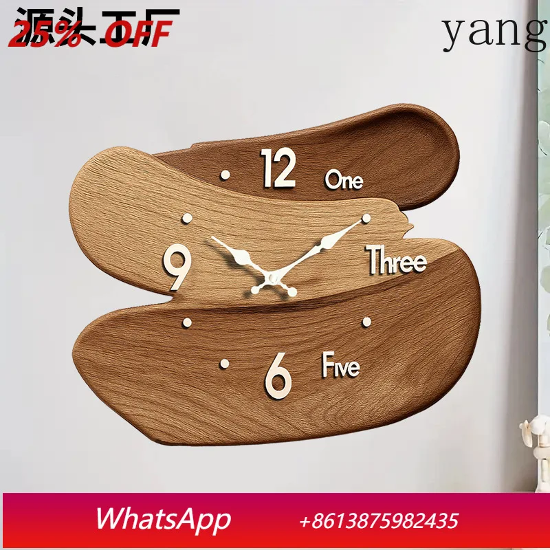 

LH light luxury high-end wall clock living room decorative painting wall clock TV background wall clock