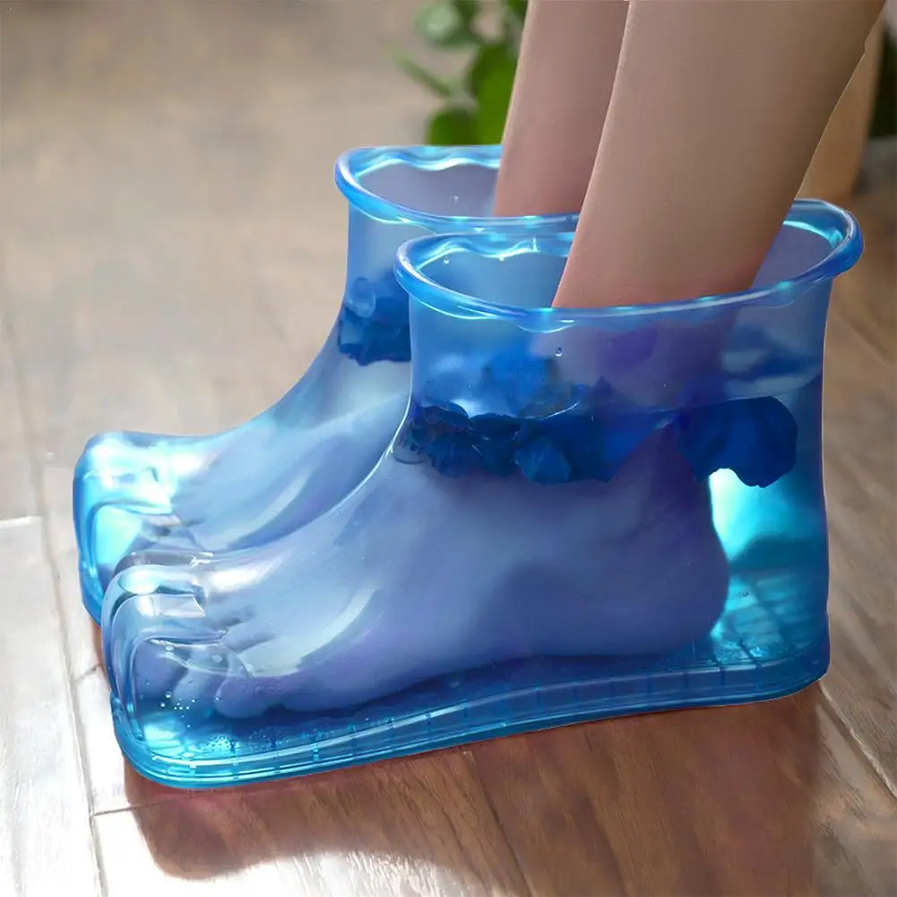 

Портативная массажная обувь для ванны для ног, расслабляющие тапочки для ног, уход за акупунктурной точкой, подходят для ванны для ног, снимают боль в ногах