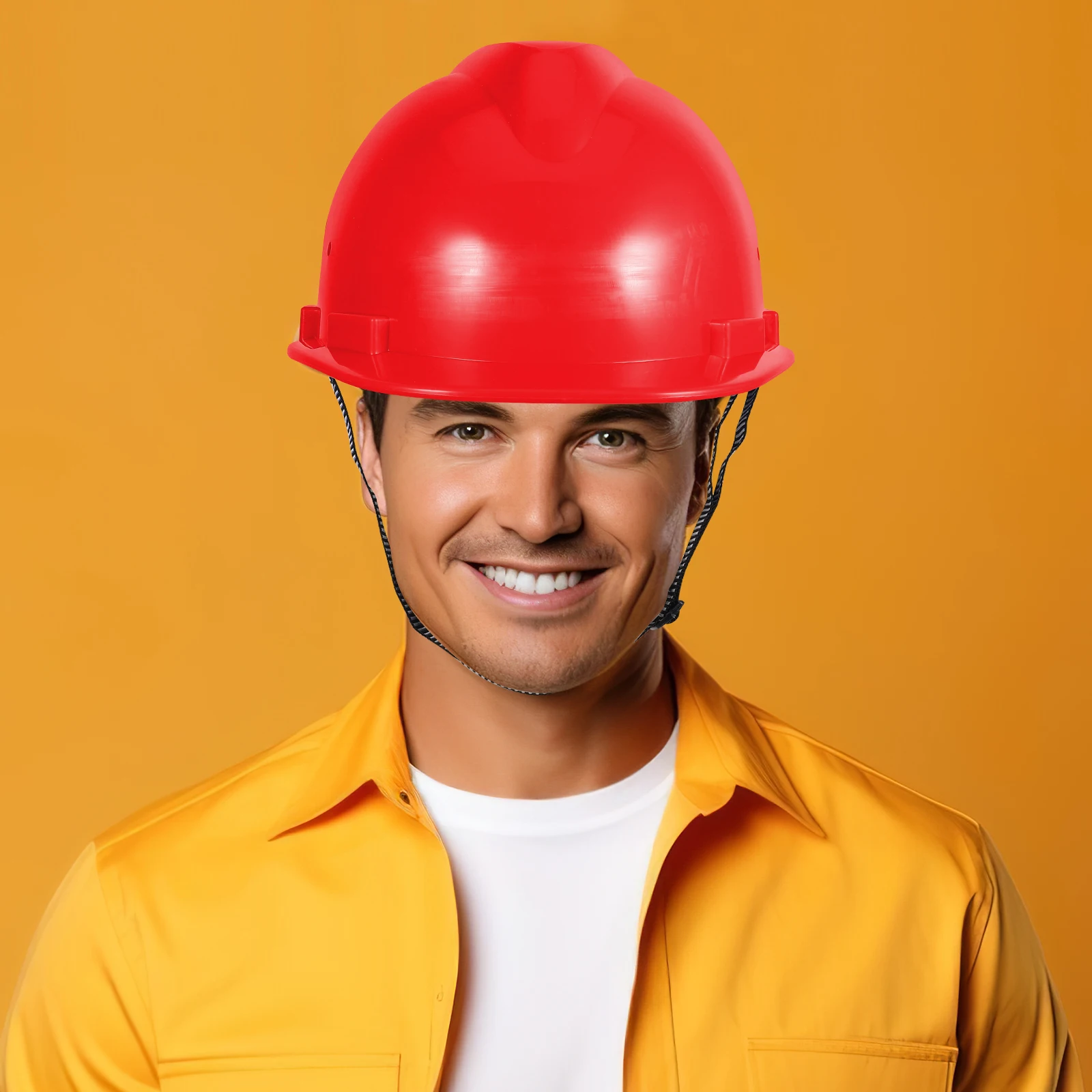 

Safety Construction Hard Hats HDPE Material Adjustable Size Cowboy Safety Headgear Men Protective Equipment