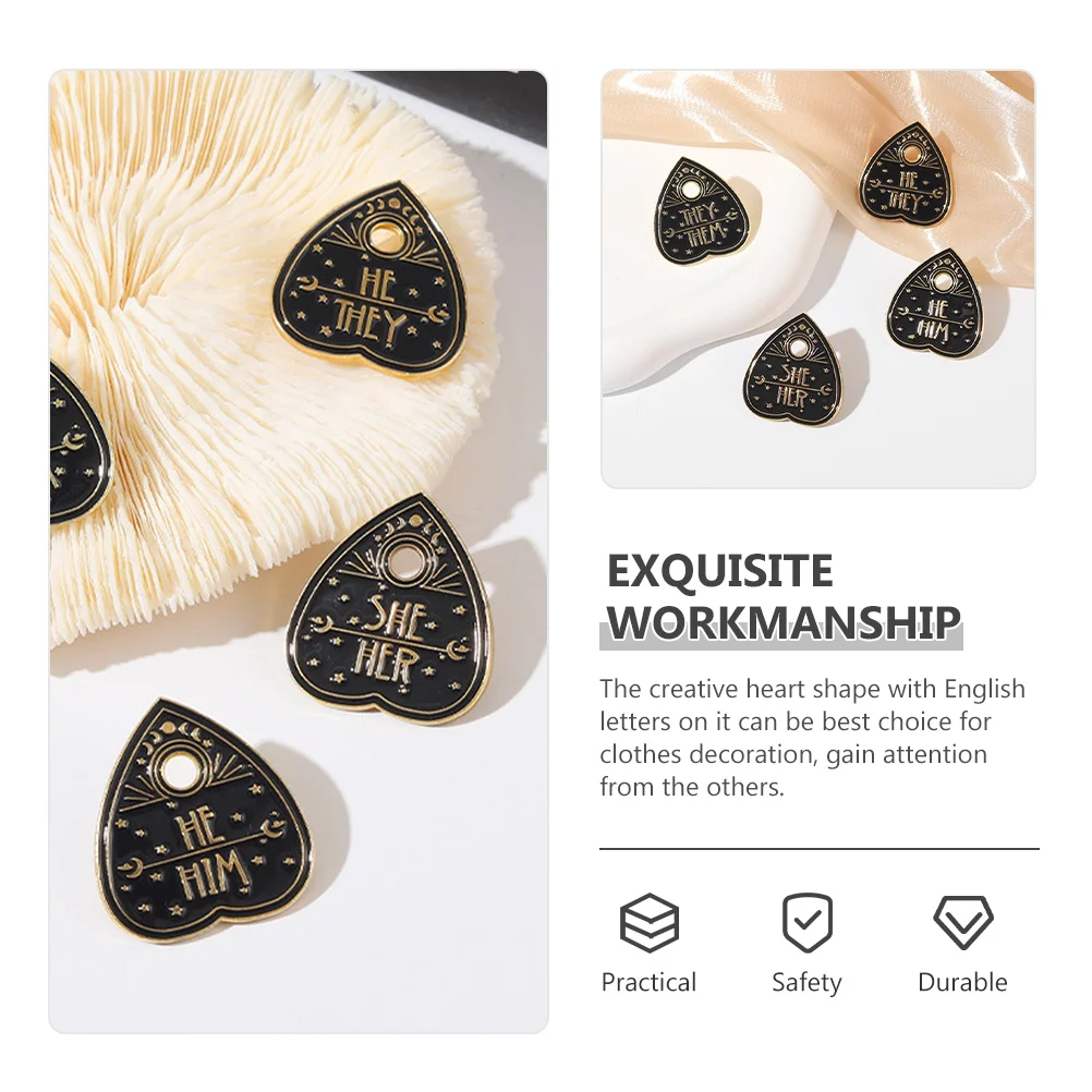 

5Pcs Heart Brooch Clothes Pins Alloy Creative Design Brooches for Jackets Hats Backpacks Collar Pin Heart Pin Bulk Brooches