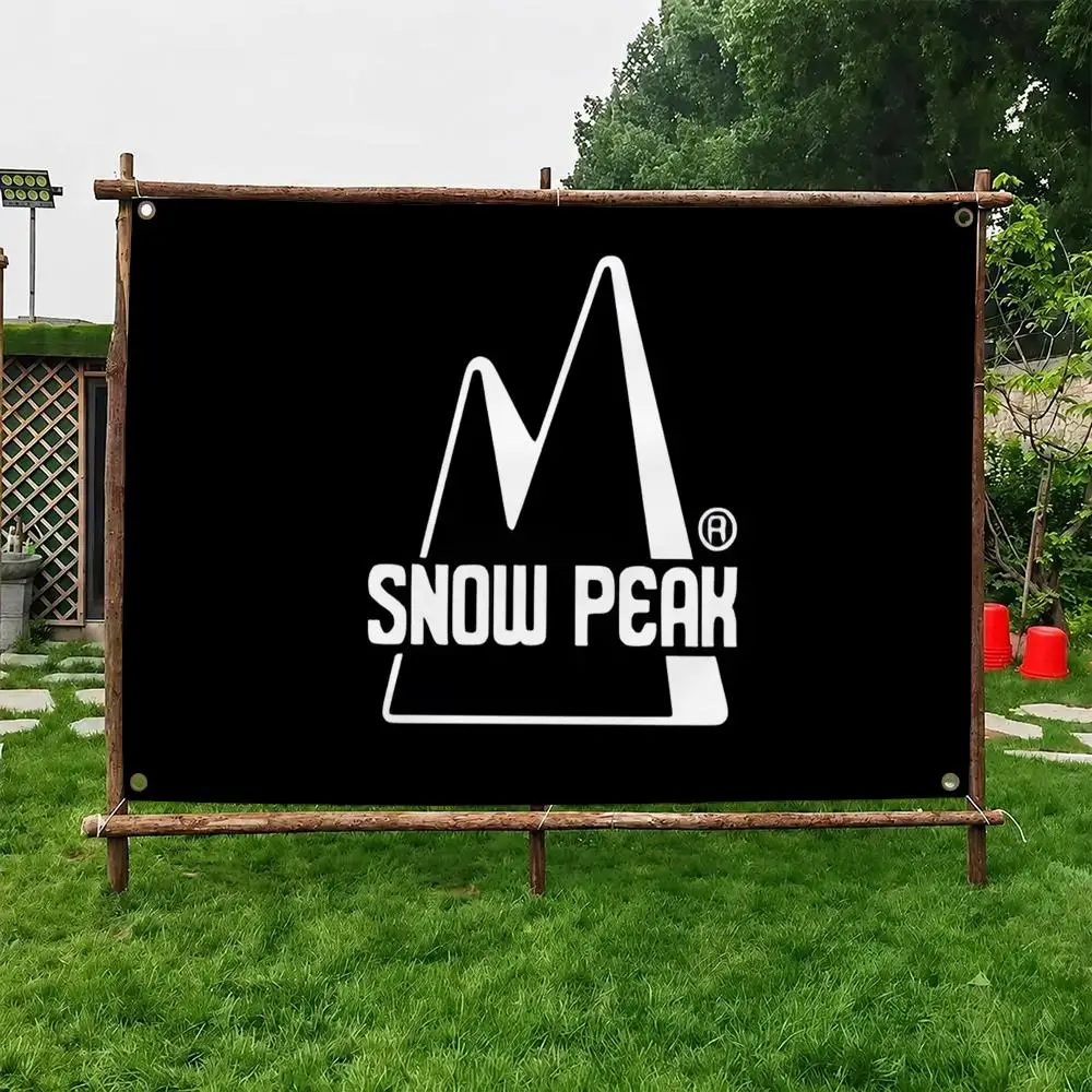 Fashion Logo S-Snow P-Peak Flags Custom Wall Hanging Background Art Banner For Bedroom Home Living Room Outdoor Decor