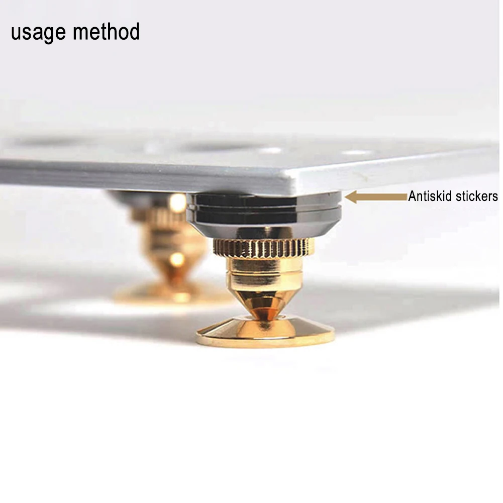 Soporte de picos para altavoz de cobre, amplificador de CD para subwoofer, tocadiscos, pies de aislamiento, amplificador de Audio para subwoofer, 4 Uds.