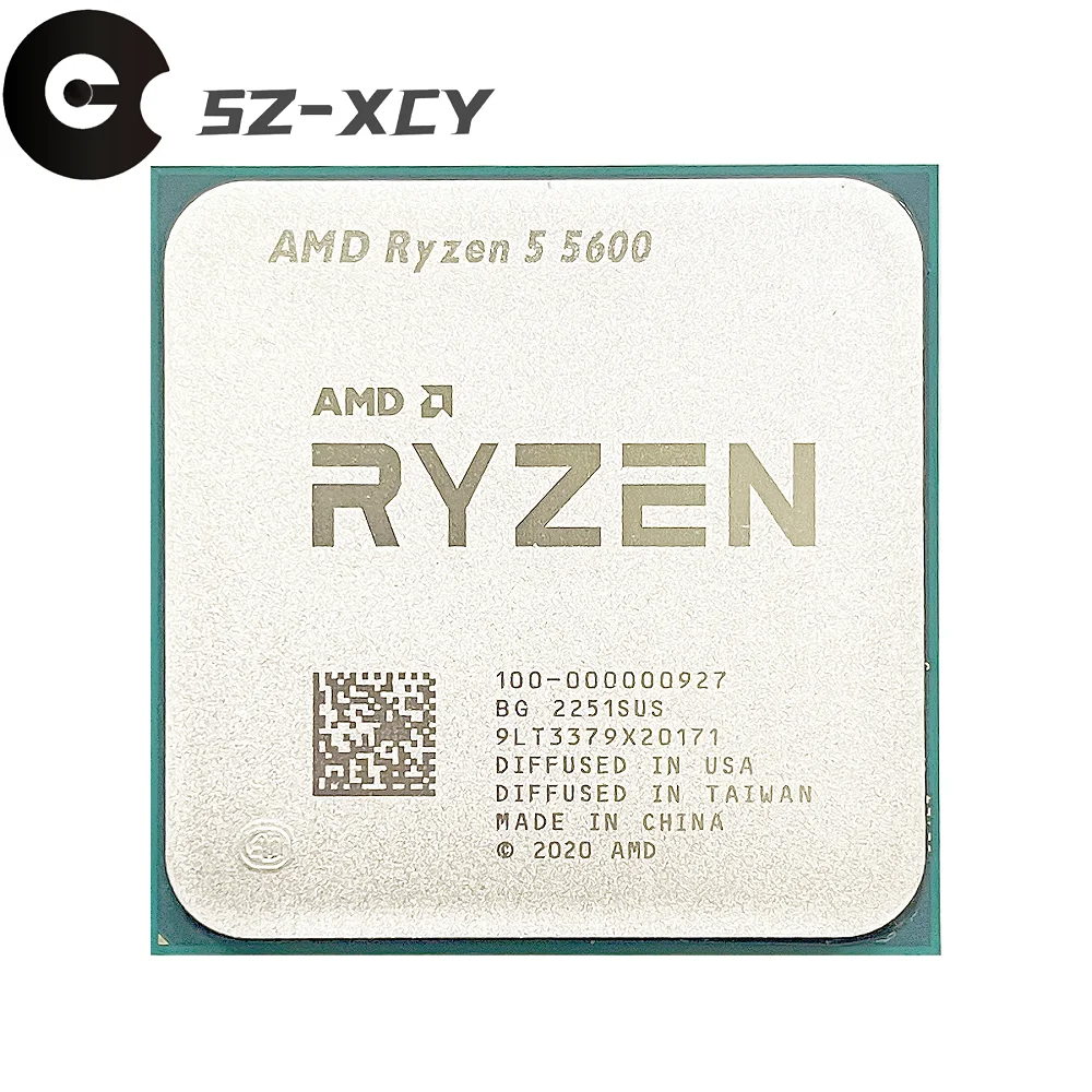 AMD Ryzen 5 5600 R5 5600 3.5 GHz Six-Core Twelve-Thread CPU Processor 7NM 65W L3=32M 100-000000927 Socket AM4