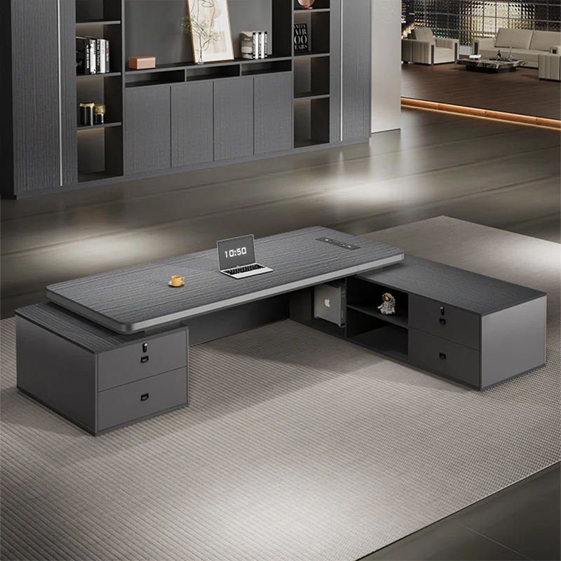 Archivador para ordenador, silla de escritorio de oficina, combinación de juegos, mesa sedentaria para el hogar, organizador de escritura en forma de L, muebles de oficina