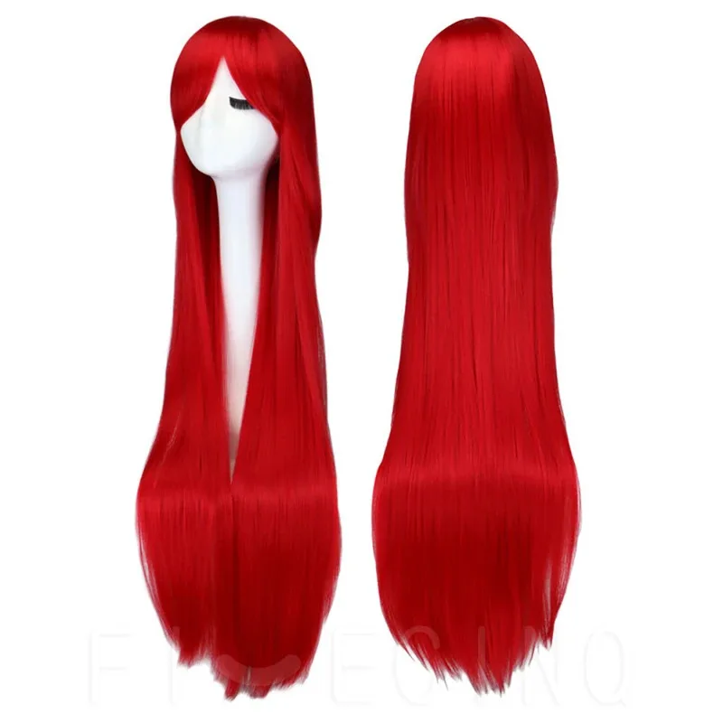 AA★ Cosplay Alosa Cos Anime Role Erza Scarlet Costume Pants White Tube Tops Red Cool Set Wig New 2025