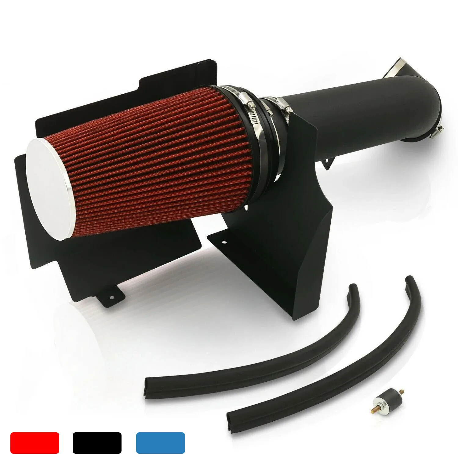 Black Red Cold Air Intake System Heat Shield + Filter for 99-06 Chevy GMC Silverado Automobile and accessories Engine parts