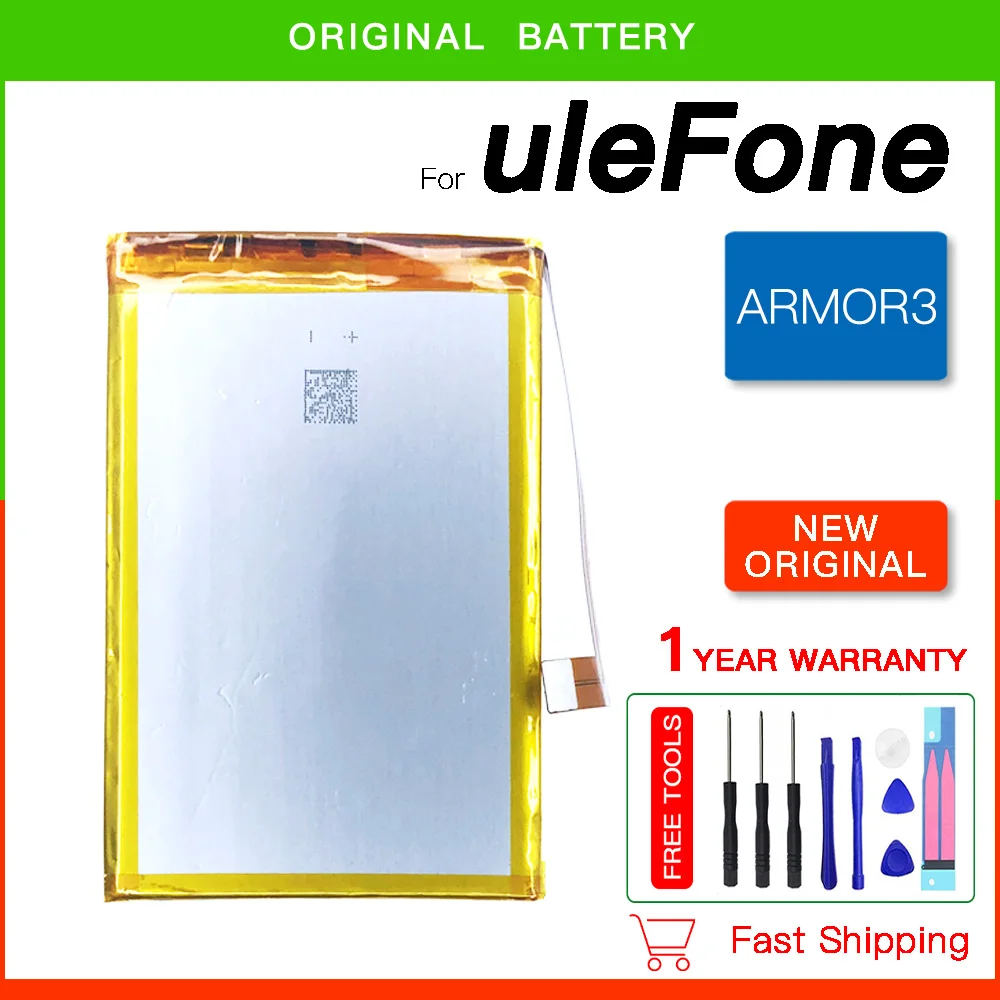 100% Original New Replacement Battery For Ulefone Armor 2 3  7 X3 Gemini POWER 2 5 S1 S7 S8 Pro Rechargeable Batteries Batteria