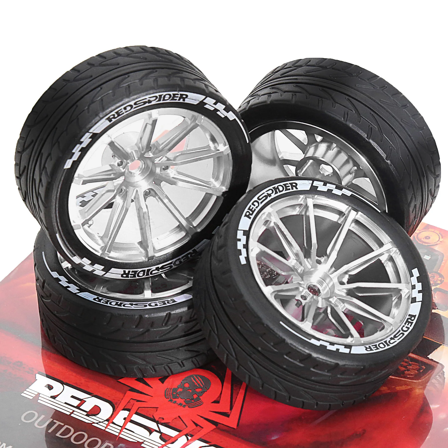 1/10 Metalen RC On-Road Wielbanden 2.55 "OD 12mm Hex voor 1/10 Tamiya TT01 TT02 XV02 XV01 WLtoys HSP Kyosho WR8 RedCat Sakura HPI