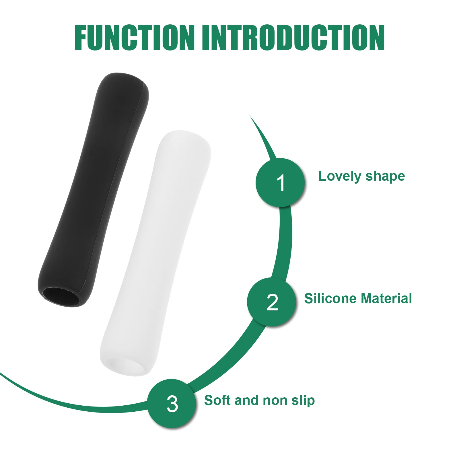 

6pcs Touch Screen Pen Case Protective Cover for Pencil 1 2 Short Silicone Stylus Sleeve White Black Simple Fashionable