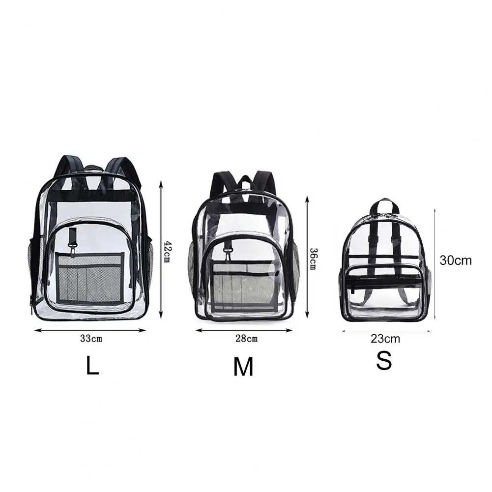 Student Rucksack Frauen Rucksack Sport Reise Schule Notebook Rucksäcke transparent große Kapazität glatten Reiß verschluss Schult asche