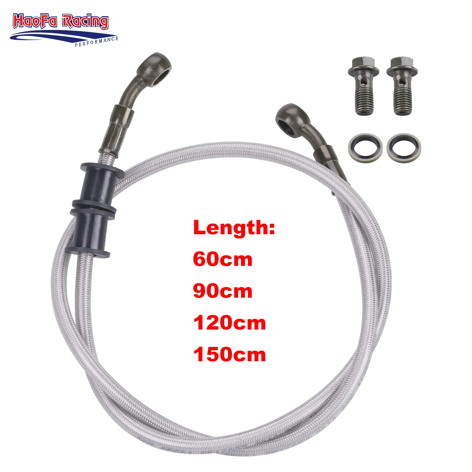 

Universal AN3 Motorcycle Brake Oil Hose Kit Hydraulic Brake Line Braid Steel Gas Clutch Pipe ATV Pit Dirt Bike Enduro Motor