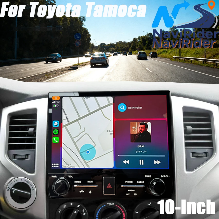 

10-дюймовый Android Auto беспроводной Carplay для Toyota Tacoma 2005-2015 автомобильный радиоприемник навигация мультимедийный видеоплеер GPS стерео Bluetooth