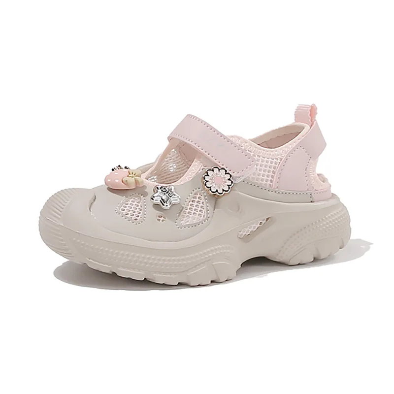 2026 Summer Hollow Mesh Kids Running Shoes Lightweight Soft Sole Anti-slip Anti-collision Comfort Casual Daily Sports Sneakers