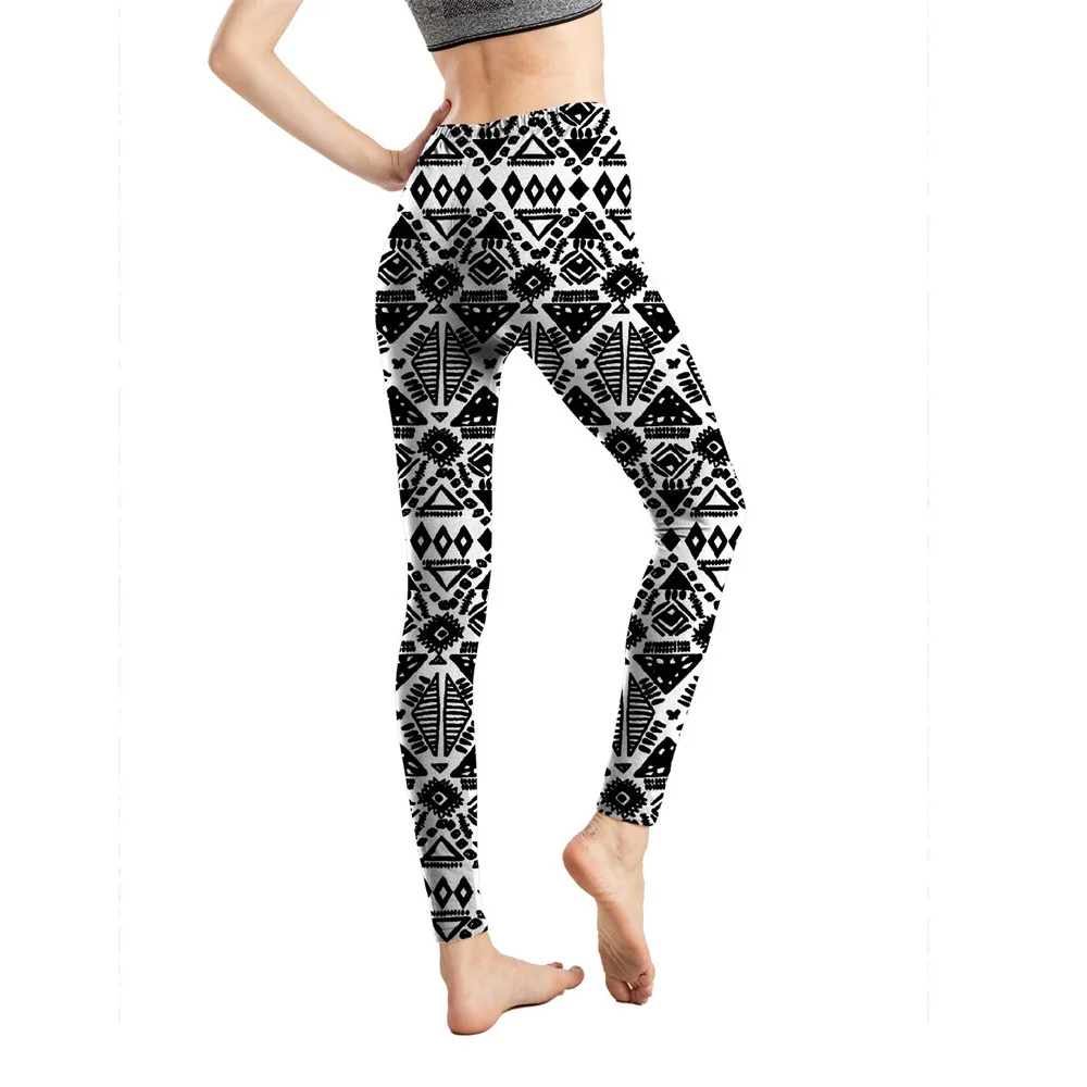 Leggings da donna Leggings sexy con stampa digitale colorata Pantaloni push up da allenamento elasticizzati Pantaloni fitness Scaldamuscoli