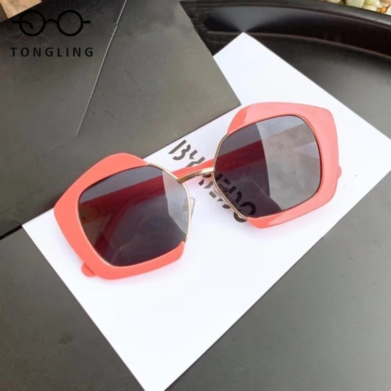 

Высококачественные ацетатные ретро многоугольные солнцезащитные очки в большой оправе для женщин, модный индивидуальный дизайн, уникальная оправа, уличные солнцезащитные очки, устойчивые к УФ-излучению