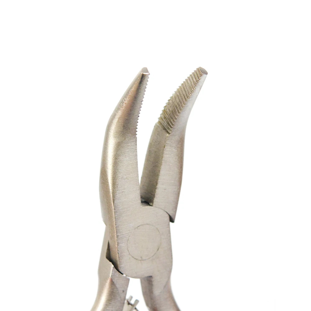 1 Piece Hair Extensions Pliers with Black Handle Hair Extensions Tool for Micro Rings Beads & Feather Hair Extension