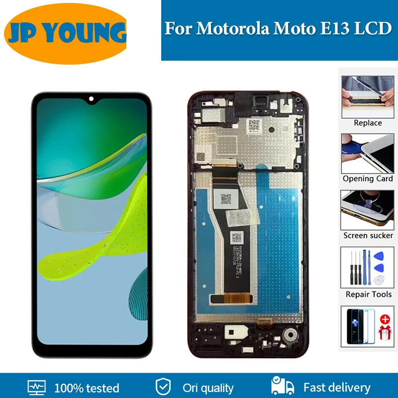 

6.5" Original LCD For Motorola Moto E13 LCD Display Touch Panel Digiziter Assembly For Moto E13 LCD Screen Replacement Parts