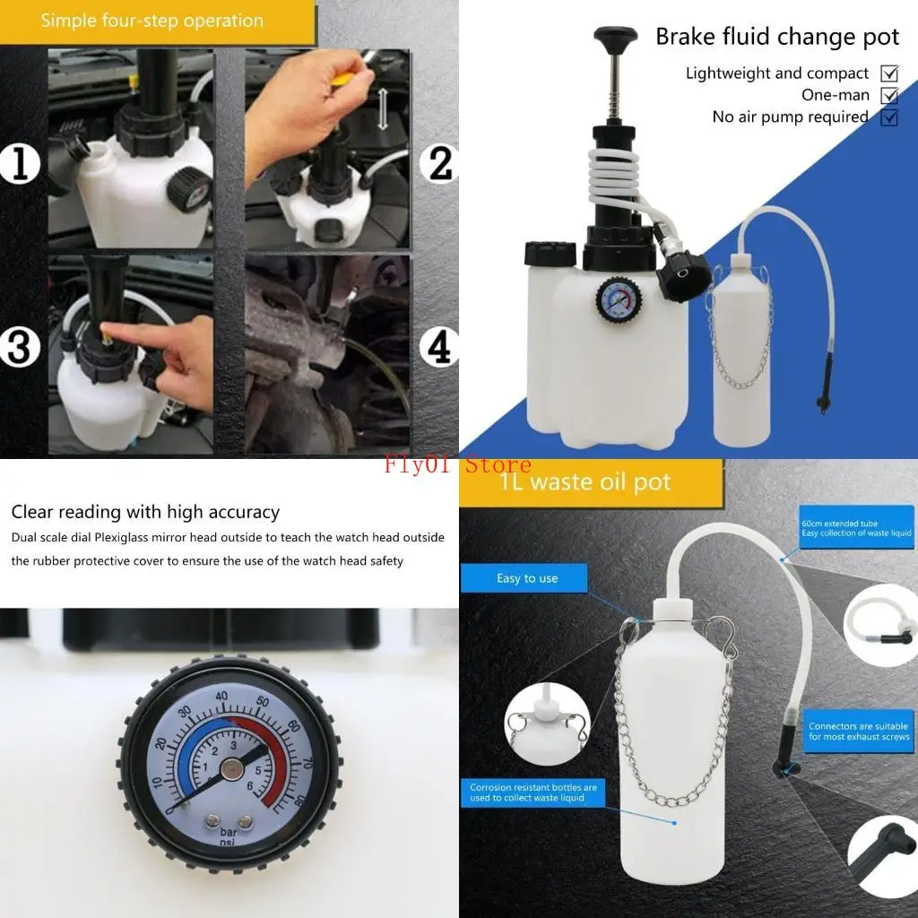 

Auto Brake Bleeder Fluid Hydraulic Fluid Oil Change Tool Replacement Tools