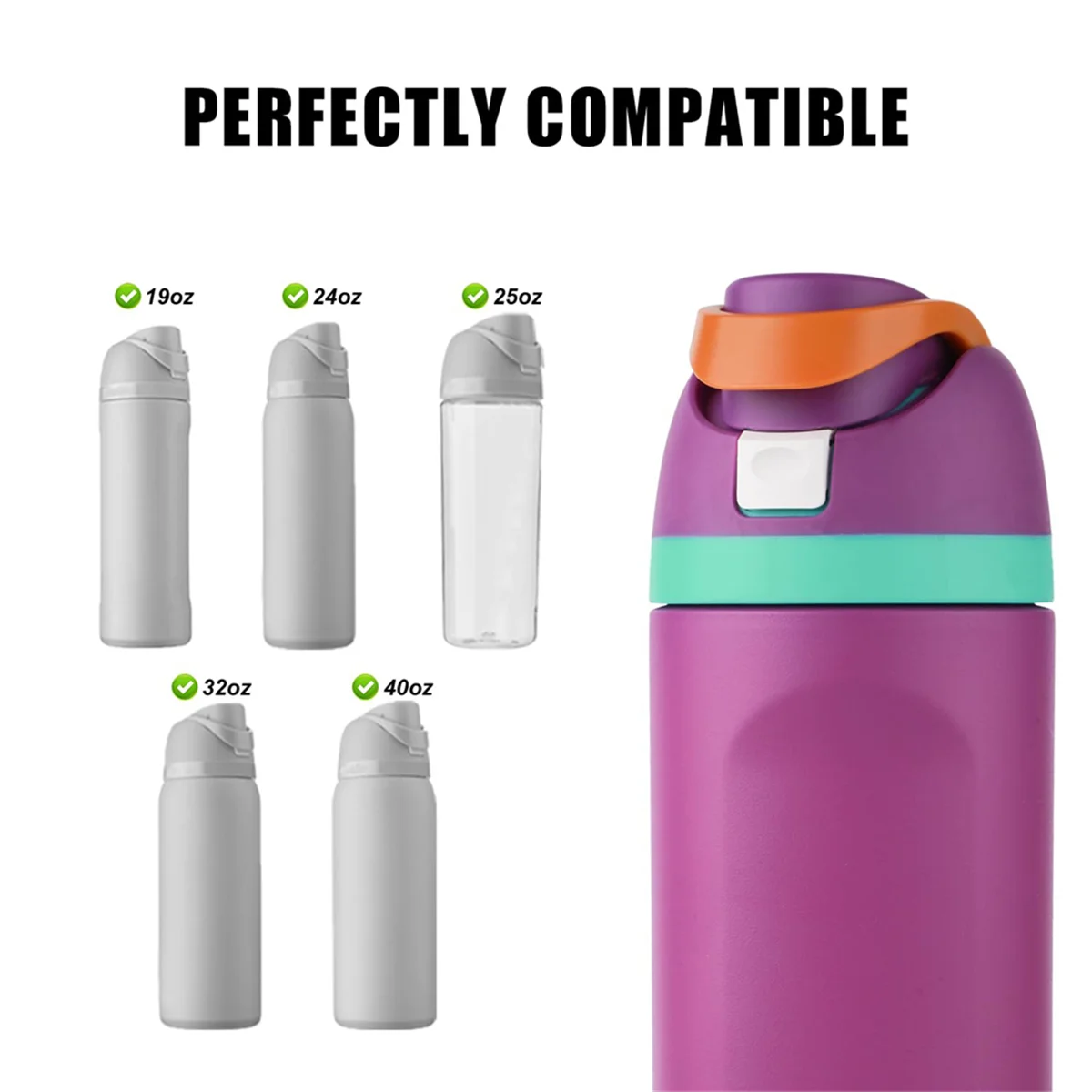 Botón de repuesto de 4 Uds para Owala FreeSip 24oz 32oz, piezas de tapa de botella de agua, accesorios de tapa superior de interruptor de empuje, blanco