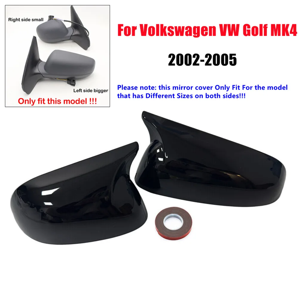 

2 шт. для Volkswagen VW Golf MK4 2002-2005, крышка бокового зеркала заднего вида, крышка крыла, наружная дверь, отделка заднего вида, украшение автомобиля