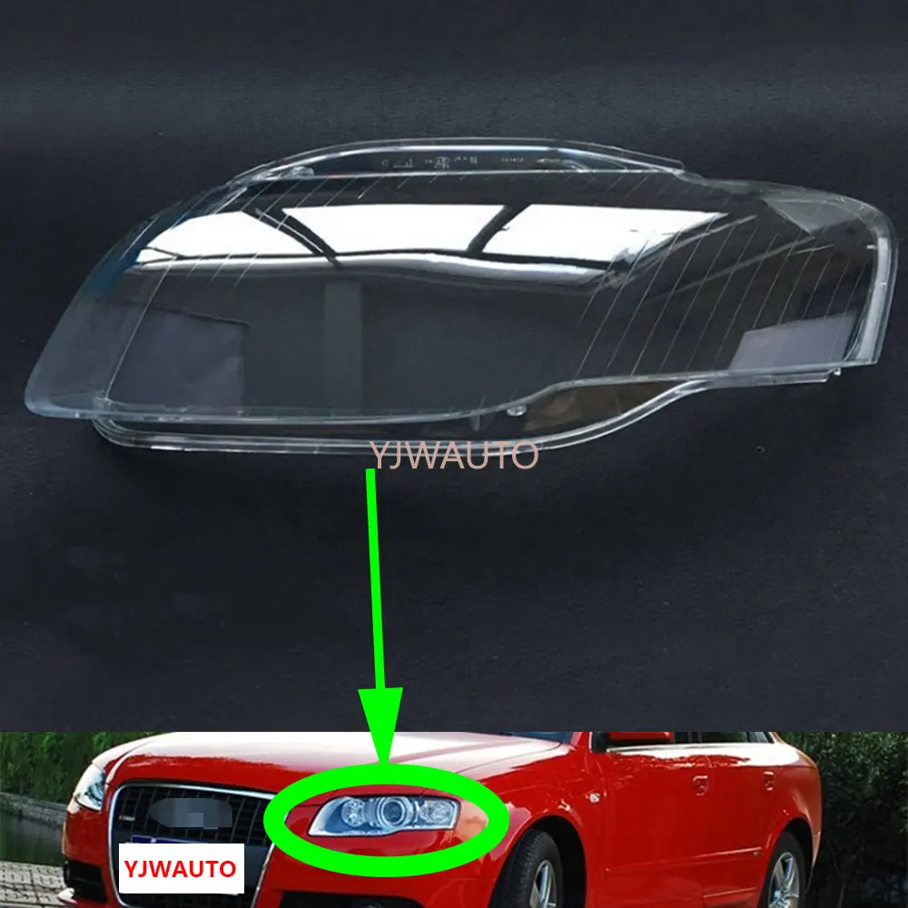 

For Audi A4 B7 2006~2008 Headlight Lens Car Headlamp Cover Glass Light Replacement Front Lamp Glass Auto Shell