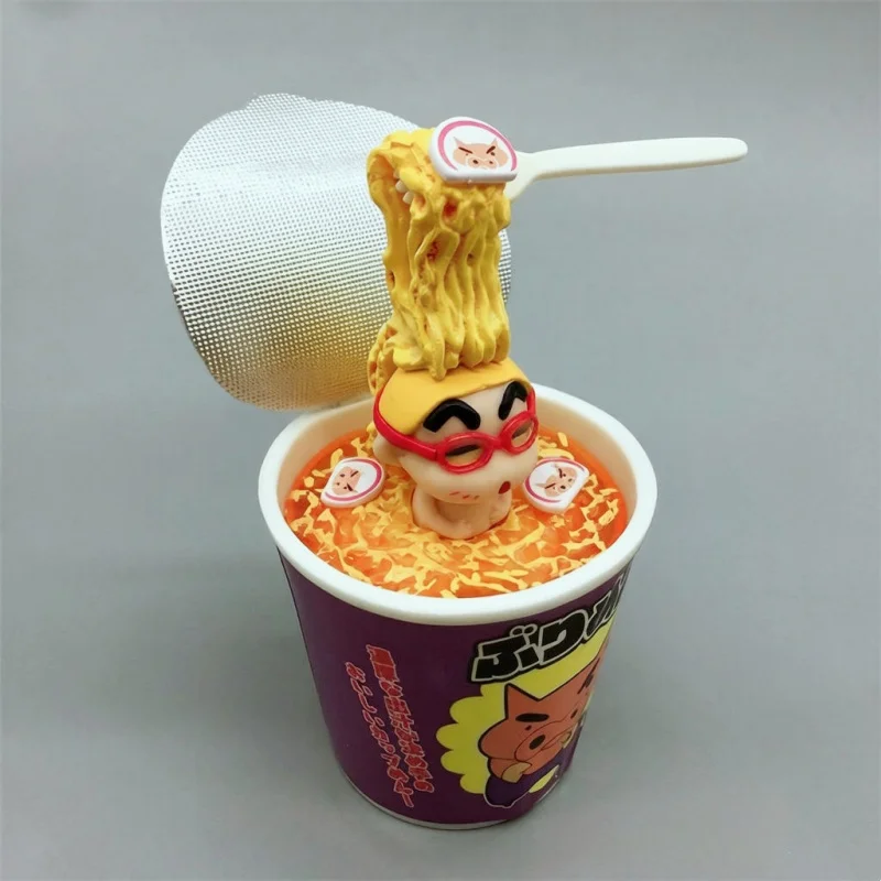 In Stock Re-ment Crayon Shin chan Super Satisfying Snack Party Figure Blind Box  Ice Cream Chocolate Donut Instant Noodle Toys view 4
