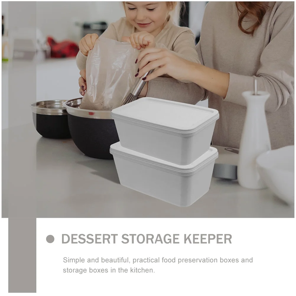 Ice Cream Box Freezer Containers Quart Food Preservation Storage Tubs PP Reusable Kitchen Sealed Dustproof Tub Container Dessert