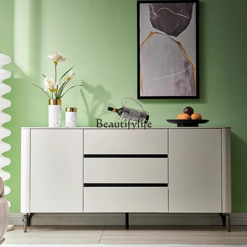 

Modern simple entry rock slab dining side cabinet living room decorative partition storage cabinet