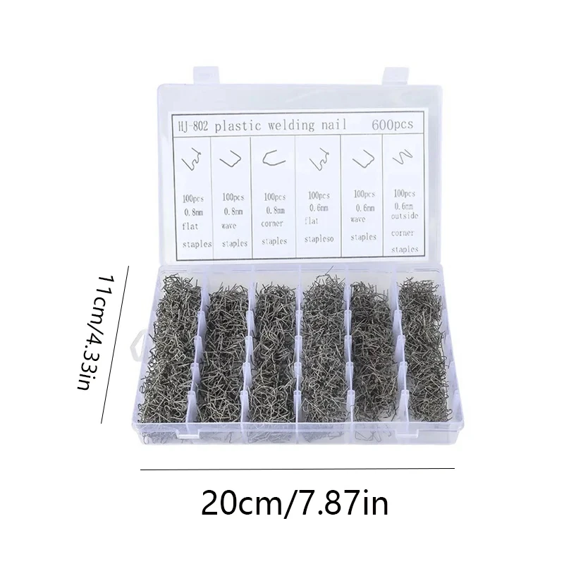 600PCS Hot Stapler Staples For Plastic Welder Automotive Plastic Repair Machine Welding Wire Car Bumper Repair Welding Machine