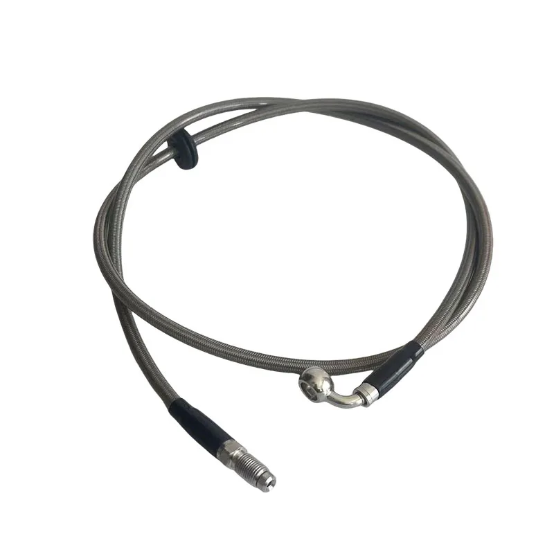 강화된 AN3 PTFE 자동차 유압 브레이크 호스 라인, M10x1 수 스테인리스 스틸 편조 디스크 브레이크 파이프, 1/8 클러치 오일 호스