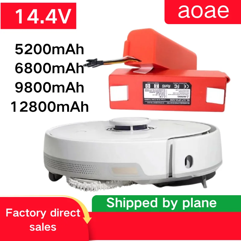 

5,2-12,8 Ач 14,4 В roborock s50 аккумулятор brr 2p4s 5200d оригинальный аккумулятор для робота Xiaomi Roborock S50 S51 S55 T60 запасные аксессуары