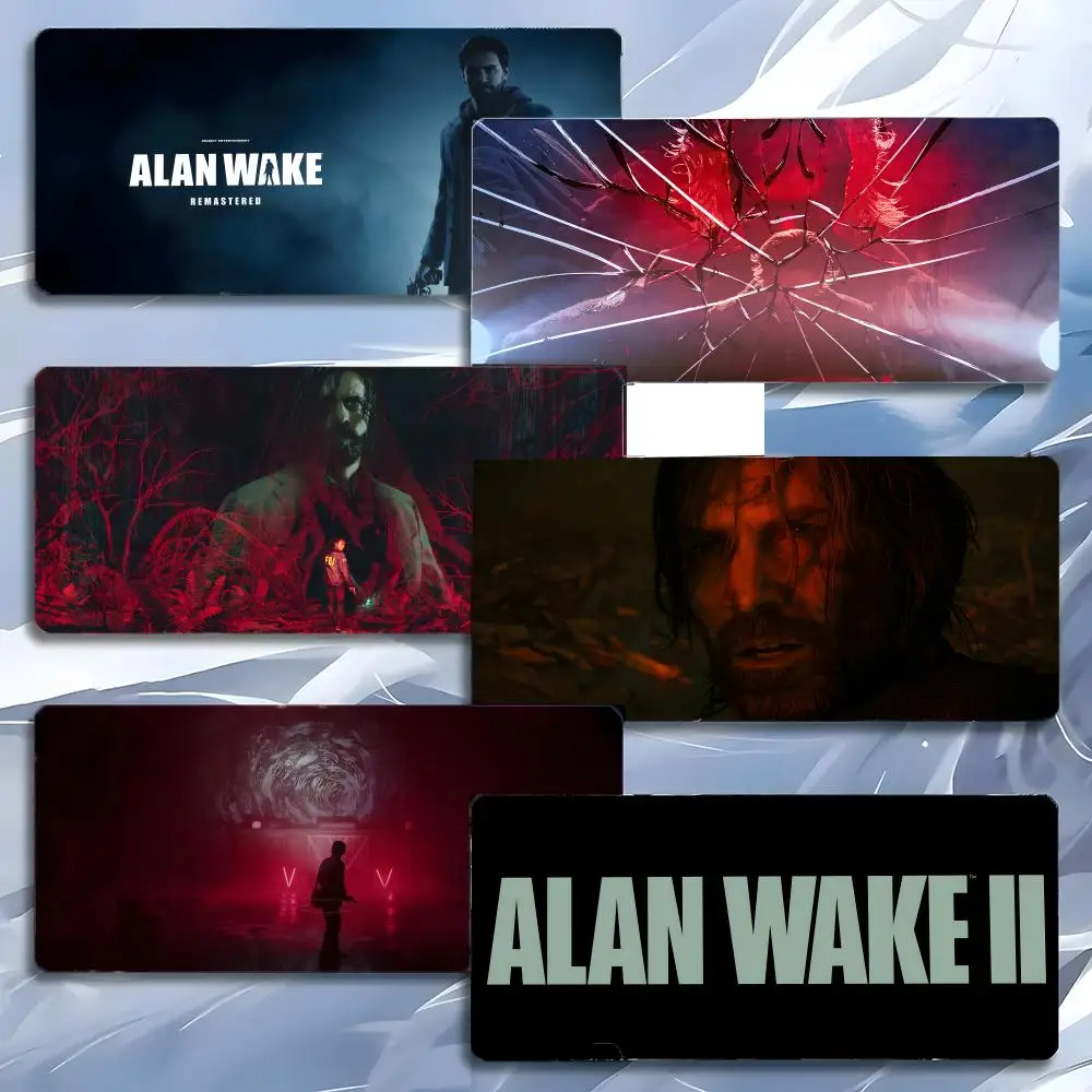 Dark Mysterious Game A-Alan Wake Mouse Pad Mousepad Large Gaming LockEdge Thickened PC Table Desk Mat