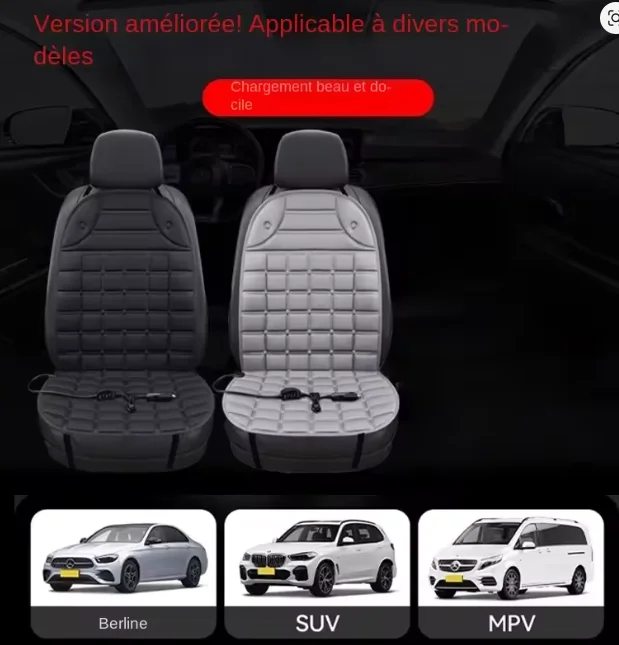 Heated Car Seat Cushion Winter Fast-Heating Seat Cushion Car Seat Electric Heated Seat Pad Universal For 12V Cars In-Vehicle Use