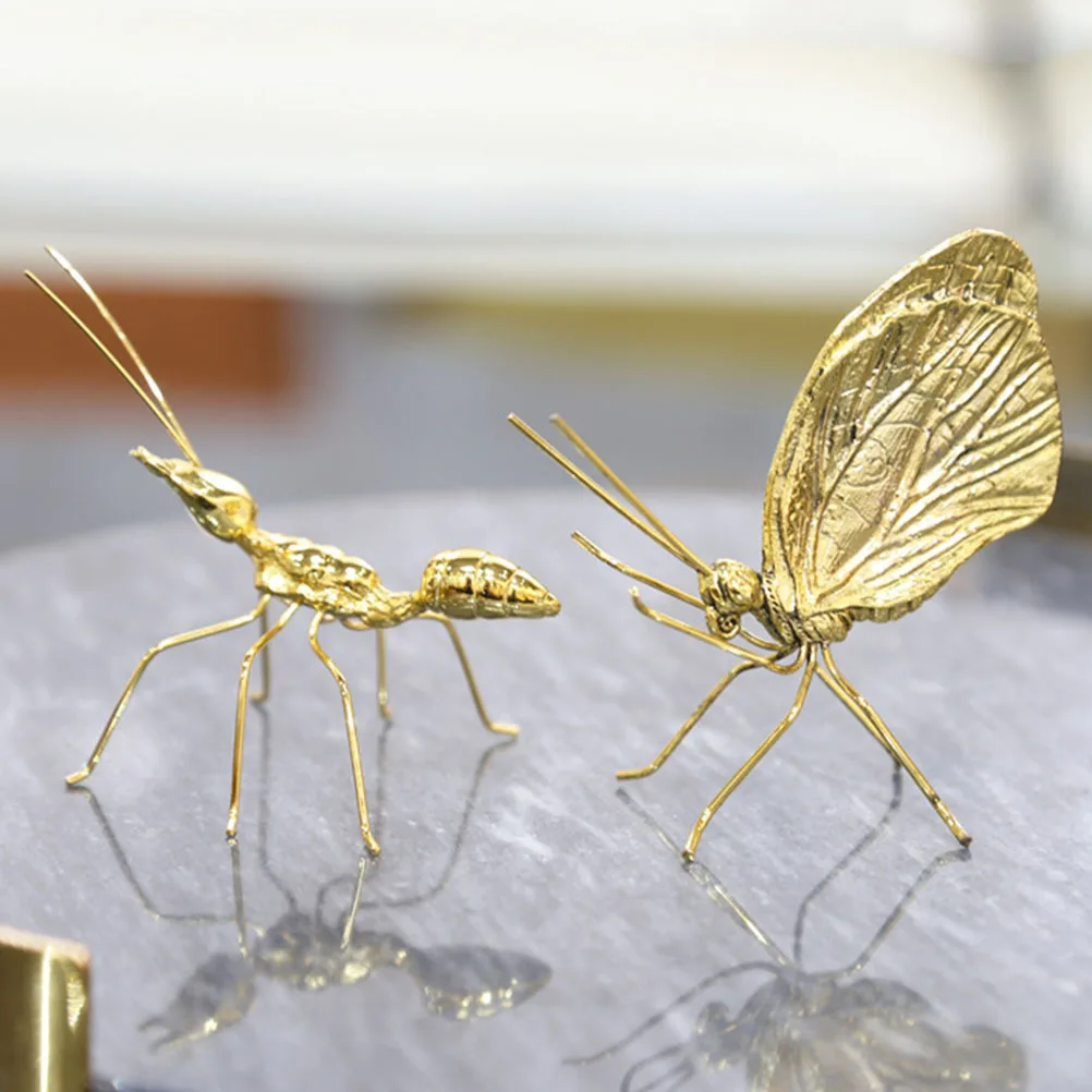 

1pc Craft Decor Ornament For Home Statue Decor Desktop Ornament Desktop Sculpture Butterflies Statue