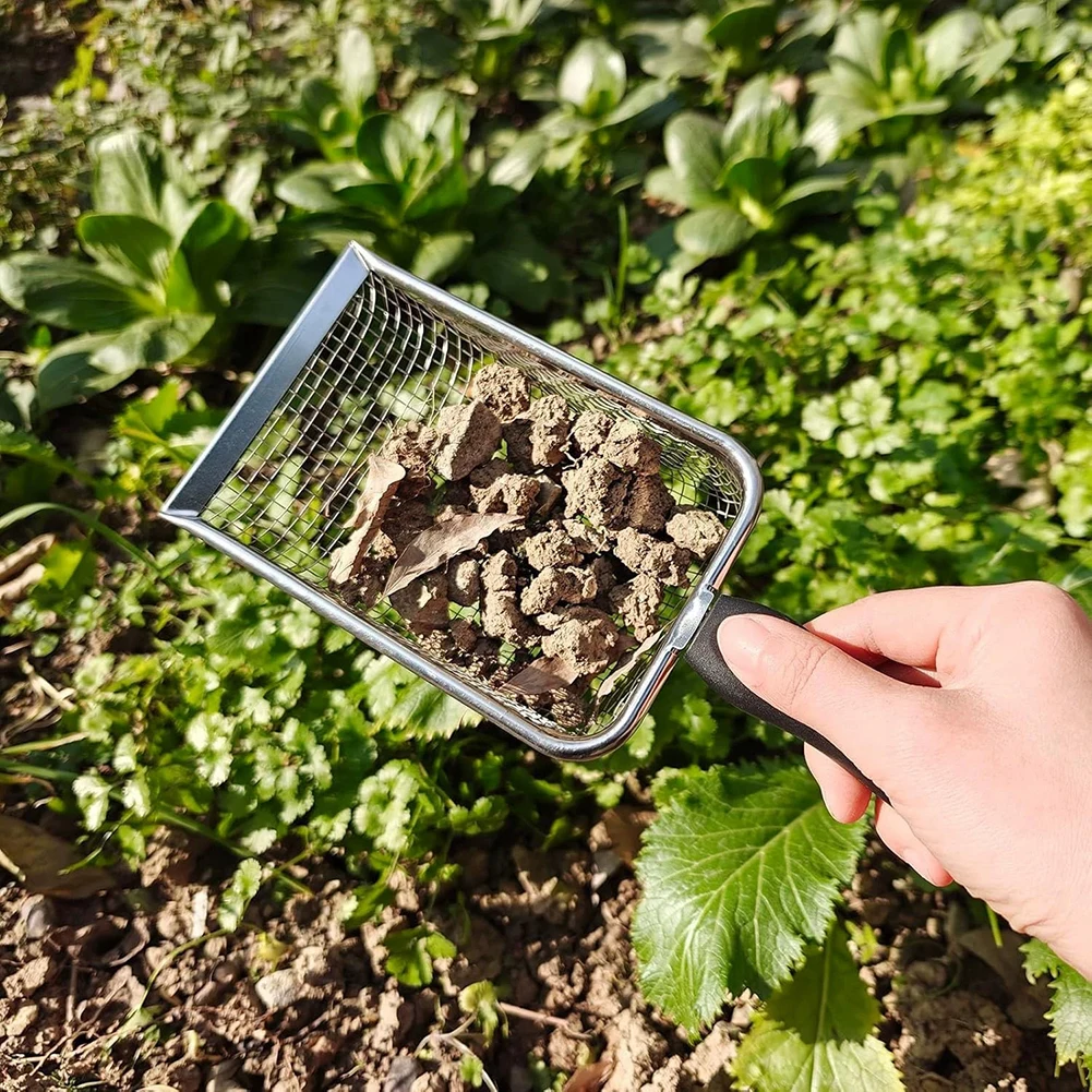 Tazas de jardinería, herramienta de jardinería de 21x10cm, tamiz de Compost ligero, accesorio, tamiz de Compost, preparación eficiente del suelo