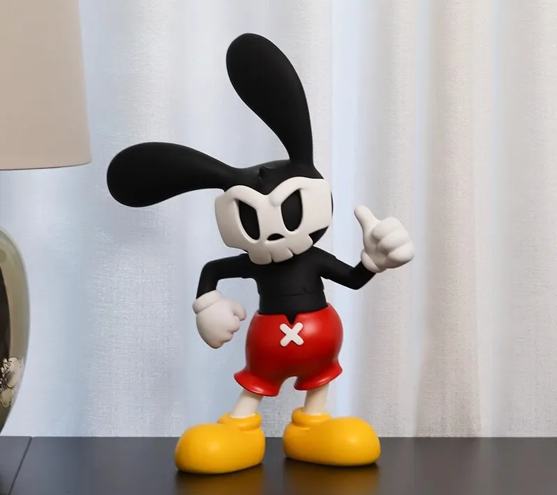 [Funny] 40cm Disney Kawaii rabbit Mickey Mouse resin Action figure toys statue collection model home decoration kids best gift