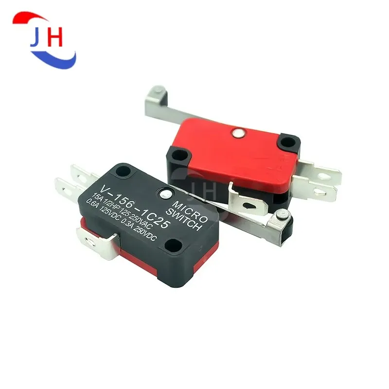 1/2/5PCS New V-156-1C25 250V 15A Microswitch with long wheel and small travel limit