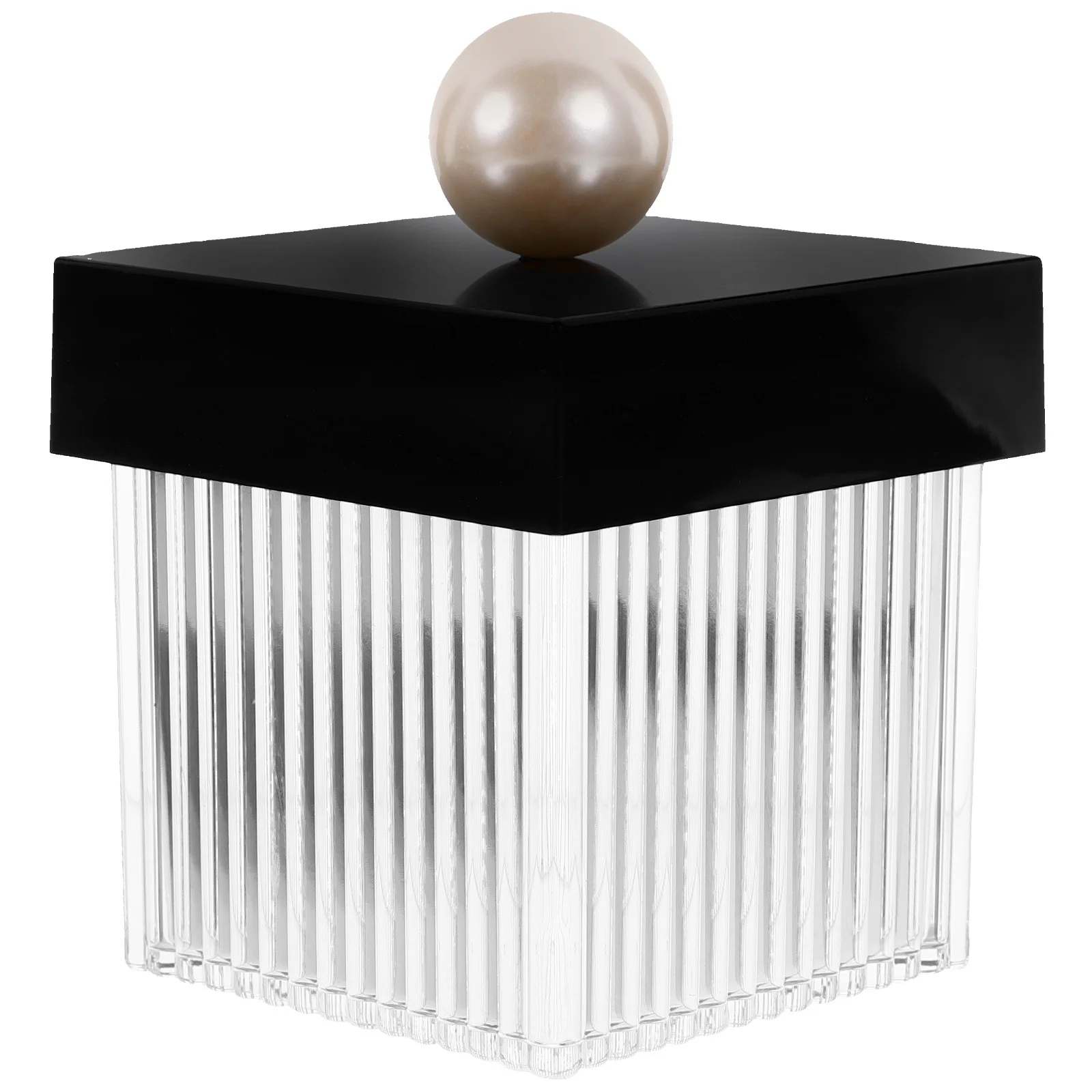 

Acrylic Storage Box For Cotton Swabs Cotton Pads Makeup Sponges Organizer Household Desktop Bathroom Jar Lid Toothpick