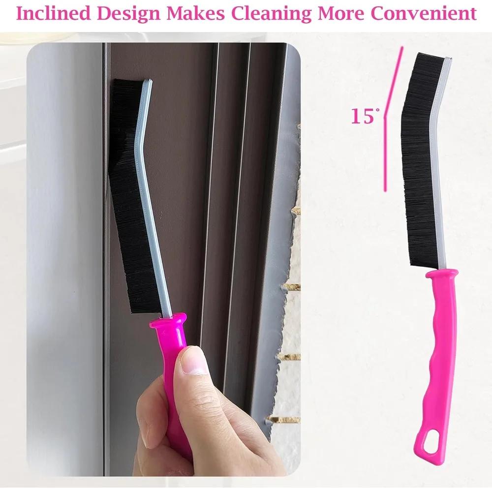 4 قطع فرشاة تنظيف شق ذات شعيرات صلبة، أداة فرشاة تنظيف الفجوة متعددة الوظائف للاستخدام المنزلي، الجص - تخفيضات كبيرة