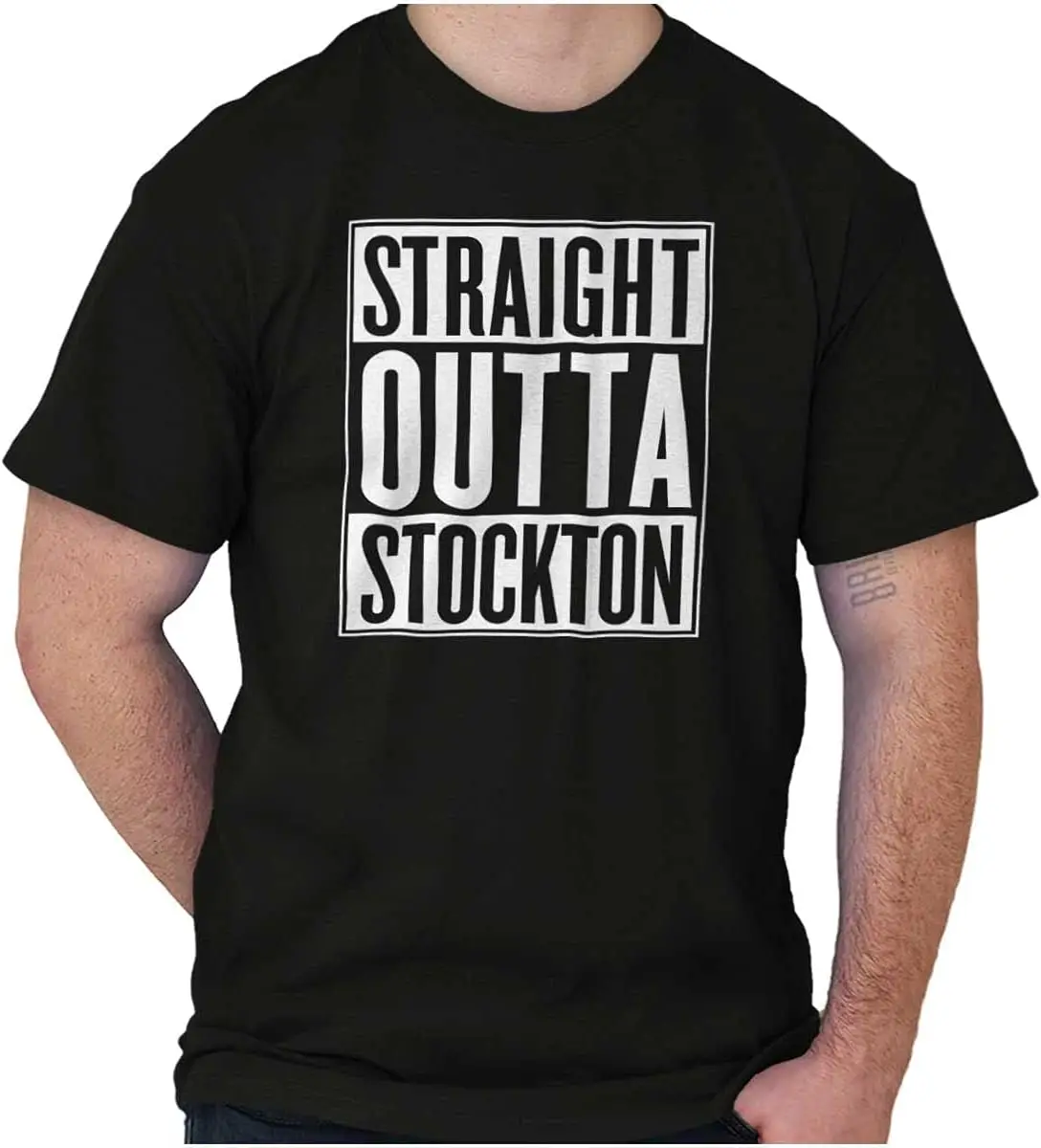 Straight Outta Stockton California Graphic T Shirt Men or Women