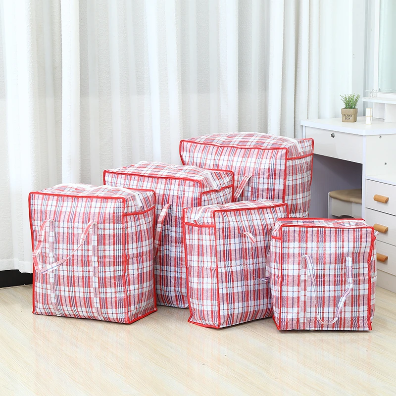 Waterproof non-woven fabric hand-woven storage bag moving shopping packaging bag large-capacity clothing sorting quilt bag