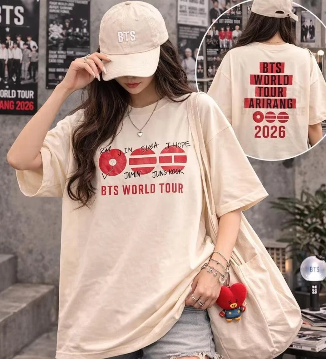 【 BTS 】 ARIRANG Tシャツ BTS 2026 World Tour Arirang Album Graphics Unisex 100%cotton